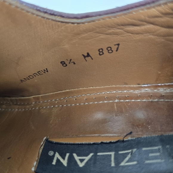 Mezlan Shoes Men 8.5M Andrew Burgundy Cordovan Oxford Calf & Deerskin Leather main image 5
